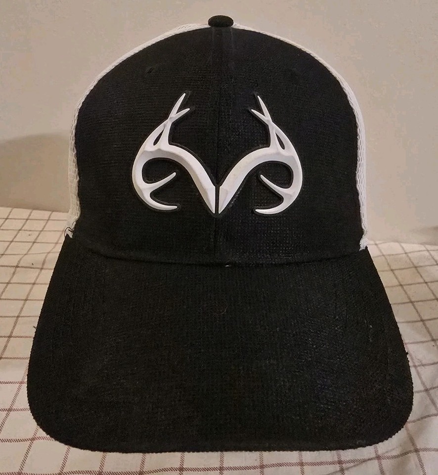Tree Hat One RealTree Cap Hat Black Size S/M Mens Womens Embroidered Mesh Hunting | eBay