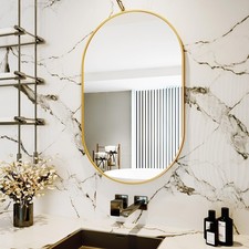 Oval Bathroom Mirrors,24x36 Gold Bathroom Mirror,Oval Wall Mirror,Mirrors for...