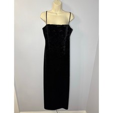 Reformation Elise Floral Velvet Knit Midi  Dress Black Casual Wardrobe Womens XL