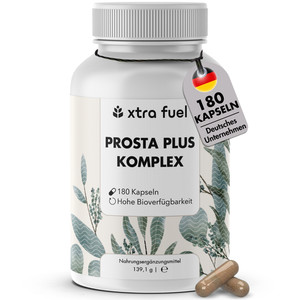 Prostata Kapseln 180 Stück, Prosta Plus Komplex, vegan, geprüft & hochdosiert