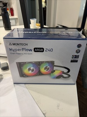 MONTECH HyperFlow ARGB 240 - AIO CPU Liquid Cooler, Intel  & AMD CPU Compatible