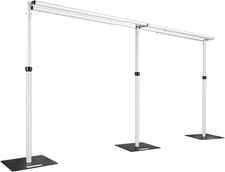 Hecis Heavy Duty Backdrop Stand, 10X20Ft Double Crossbar Pipe and Drape Stand Ki