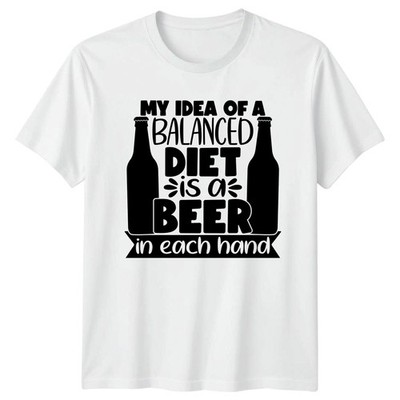 Meine Idee einer ausgewogenen Ernährung T-Shirt Alkohol Bier Trinken Neuheit Geschenk