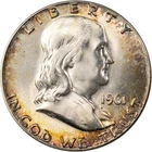 1961 Franklin Half Dollar - Attractive Album Toning - GEM BU!
