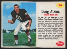 Doug Atkins 1962 Post Cereal #106 - Chicago Bears