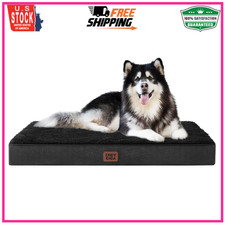 Orthopedic XXL Dog Bed 47x29 Large Pet Sofa Washable Cover Black