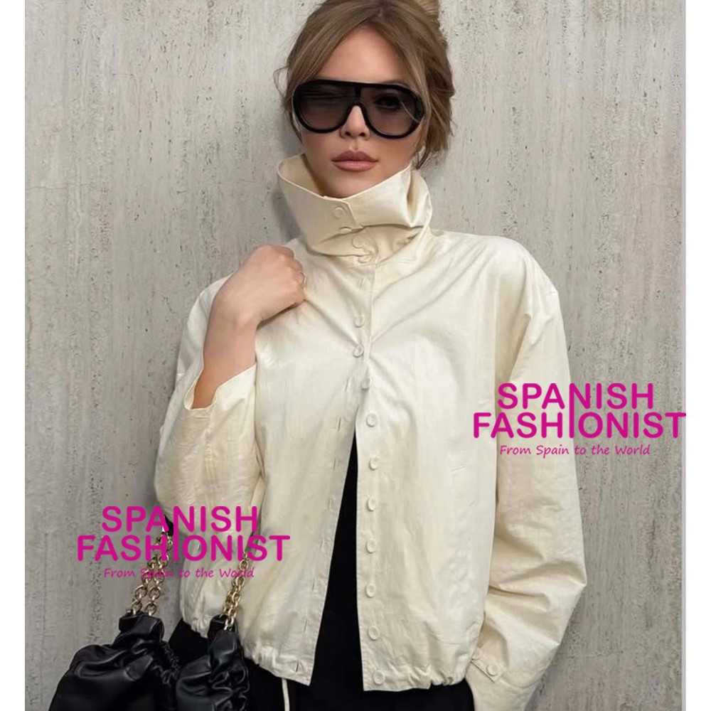 MASSIMO DUTTI FW25/26 cream Cotton jacket with button details ALL SIZES 6788/898