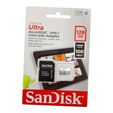 Ultra 128GB microSDXC UHS-I Card with Adapter, Black, Standard Packaging