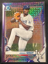 2021 Bowman Chrome Josiah Gray #BCP-198 Prospects Mega Box Purple Refractor /250