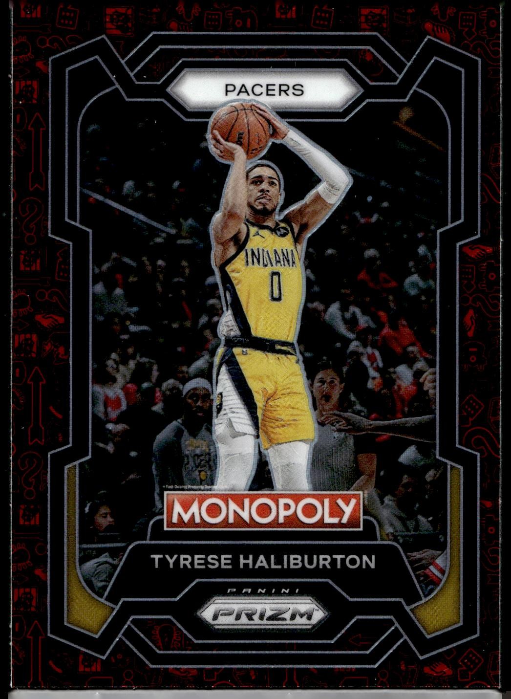 2023-24 Panini Prizm Monopoly #34 Tyrese Haliburton Red Pattern Icons Free Ship