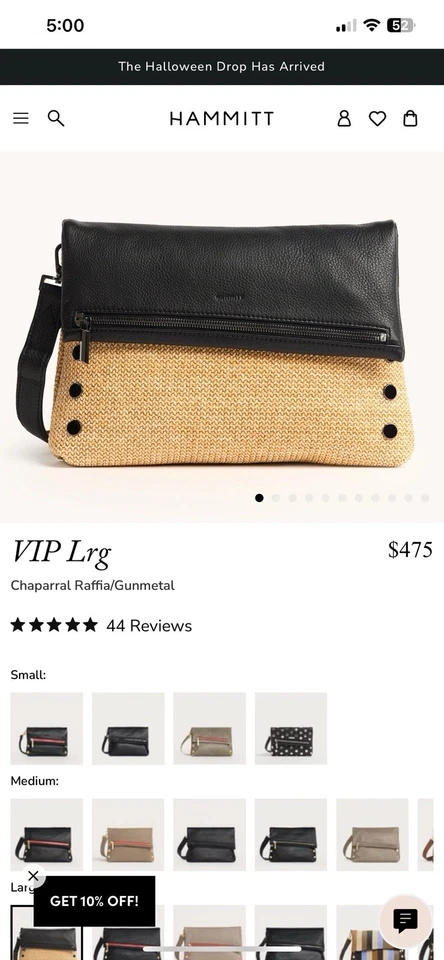 HAMMITT VIP LG Chaparral Raffia/Gunmetal + Wallet - Image 4 of 4