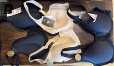 New Set Of 3 Wacoal 853192 Basic Beauty Underwire T-Shirt Bras 34D 2-BK 1-NN