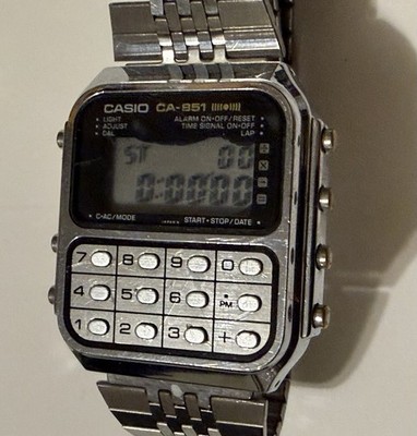 CASIO CALCULATOR GAME WATCH CA-851 JAPAN VINTAGE 1982 IN WORKING CONDITION