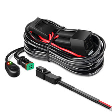 - 10017W 16AWG DT Connector Wiring Harness Kit LED Light Bar 12V on off Switch P