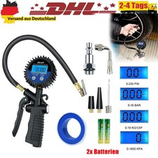 LCD Digital Reifenfüllpistole Luftdruckprüfer Druckluft Reifenfüller Manometer