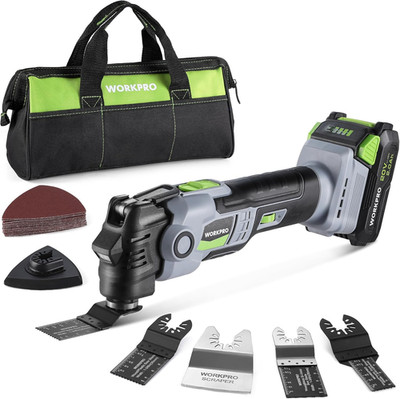 20V Oscillating Tool Kit, Cordless and Brushless 19,000 RPM Orbiting Multi Tool