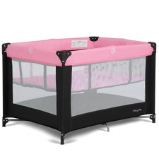 Zazzy Portable Playard with Removable Bassinet, Folding Mattress Pad  Pink