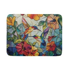 Spring Summer Dish Drying Mat for Kitchen Counter Hummingbird Microfiber Abso...