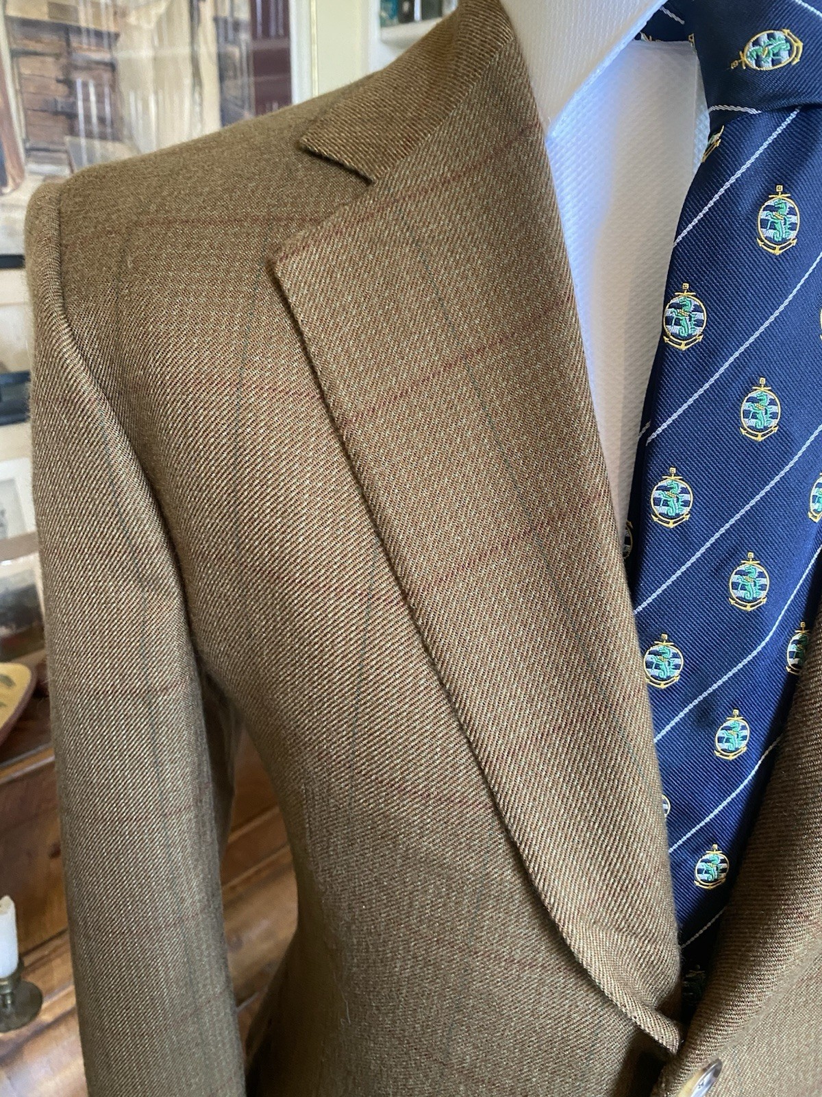 Giacca a quadri monopetto Cacciatore di Savile Fila Cashmere