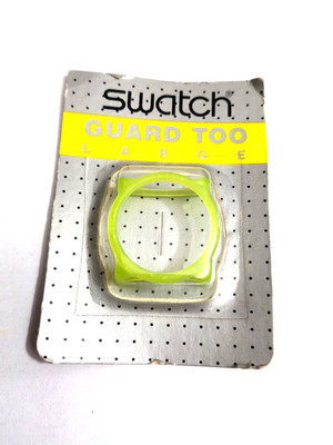 Swatch Gent Guard Too Large New NOS Vintage Yellow Blister Wrist Watch