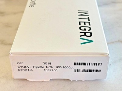 New Sealed Box - INTEGRA Biosciences EVOLVE Manual Pipette 3018 1-Ch, 100-1000uL