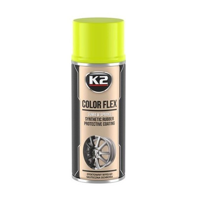 K2 COLOR FLEX Sprühfolie Gelb 400ml Felgenfolie Auto Sprayfolie Flüssiggummi
