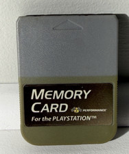 Sony PlayStation 1 Performance Memory CardWorking Condition Slightly Discolored