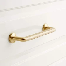 Signature Hardware SH-553-009-SB Belfast 6" Handle Cabinet Pull Satin Brass