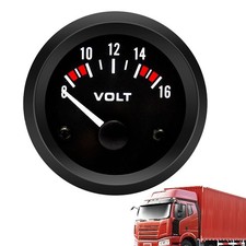 For Car Motorcycle 2 52mm Car Voltmeter 8-16v Led Volt Gauge Voltage Meter