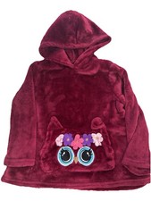 Freestyle Adorable Owl Embroidery Fuchsia Pullover Sweater For Girls Size 5