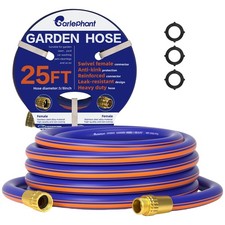 Garden Hose 25ft x 5/8'', Water Hose Heavy Duty, Flexible, Lightweight Hybrid...
