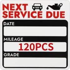 120 Pcs 2x2 Inches Oil Change Stickers, Next Service Due Sticker for Windshield,
