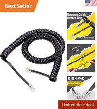 1.4FT Coiled Phone Cord Set - Stretch to 8FT, Ideal for Landlines