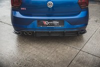 Heckansatz Diffusor Passend FüR Vw Polo Gti Mk6 Schwarz-Rot
