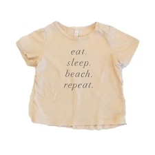 Rylee + Cru Baby Basic Tee Eat Sleep Beach Repeat Shirt 12-18 Months Toddler Top
