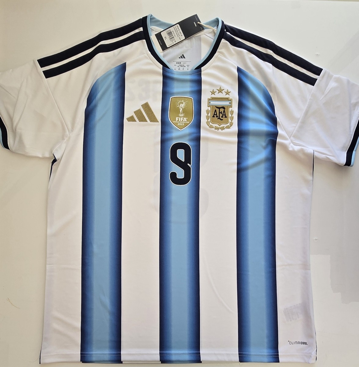 2026/27 adidas Argentina #9 J. ALVAREZ Home Soccer Jersey JM8396