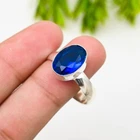 Blue Tanzanite Gemstone 925 Sterling Silver Ring Handmade Jewelry Ring For Gift