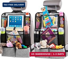 Backseat Car Organizer, Kick Mats Back Seat Protector with Touch Screen Tablet H