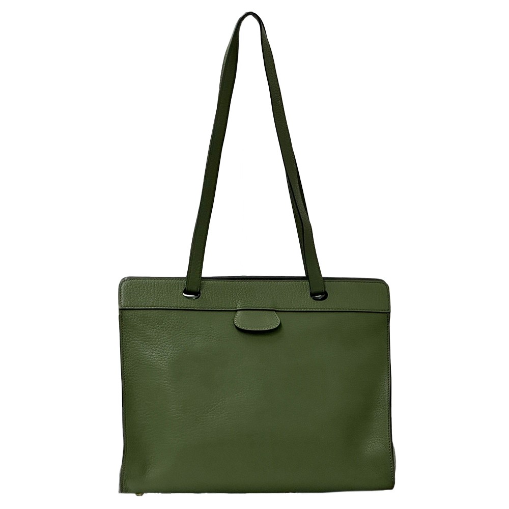Hermes Museau Shoulder Bag in Taurillon Clemence Green D 2000 376565