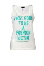 ugli sista Top in Weiss mit Unikat Druck in L...
