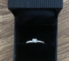 18ct White Gold Diamond Single Stone Ring Claw Set 0.21ct Weight. Size I1/2