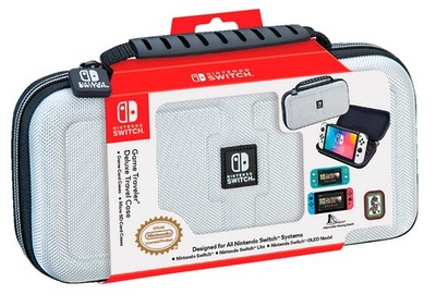 R.D.S. Deluxe Travel Case NNS40W Zubehör für Nintendo Switch, Weiß