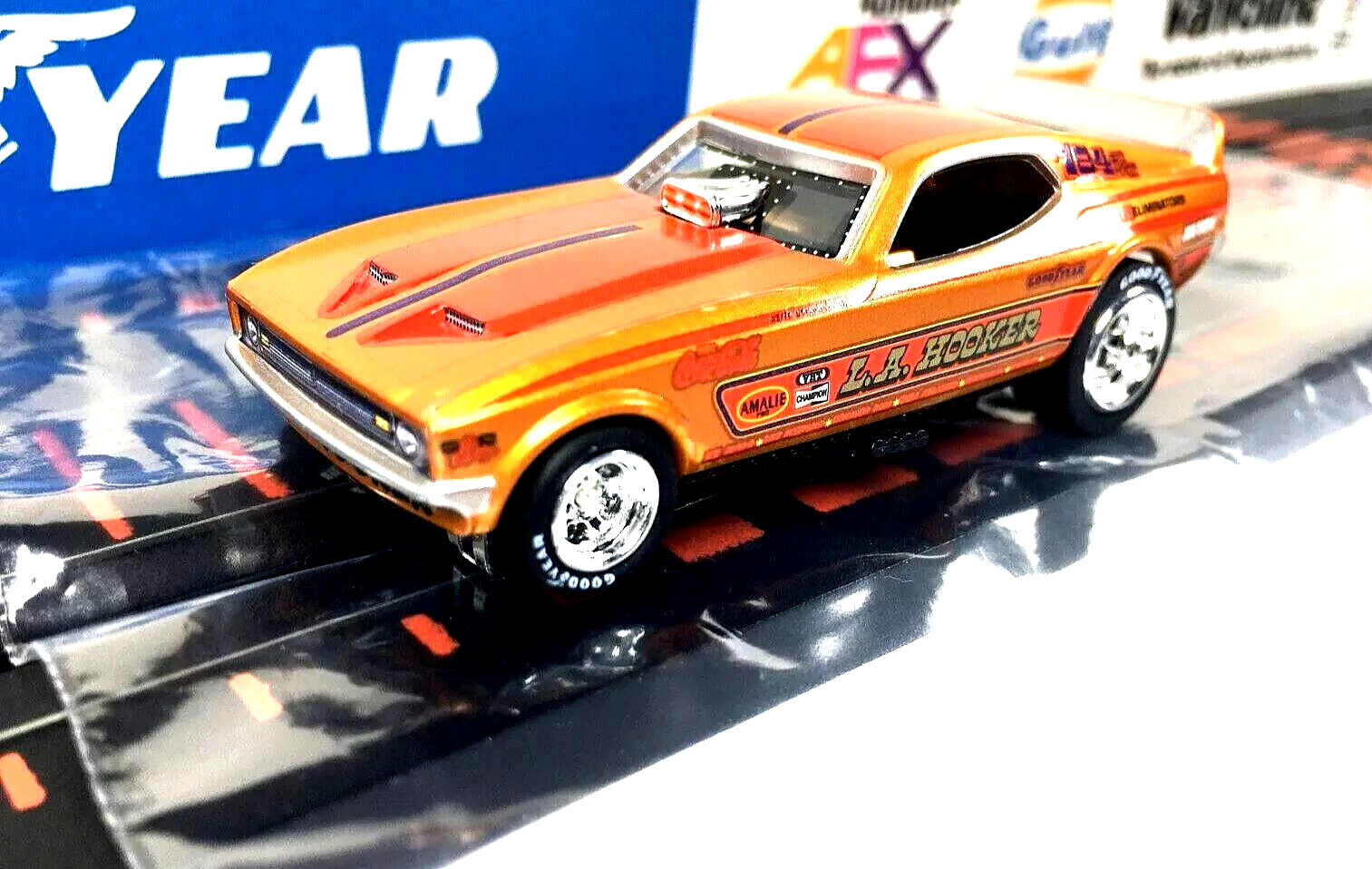 Ho Slot Cars, Auto World /AFX, FORD Race Car, Factory Drag Racing Chassis, New.