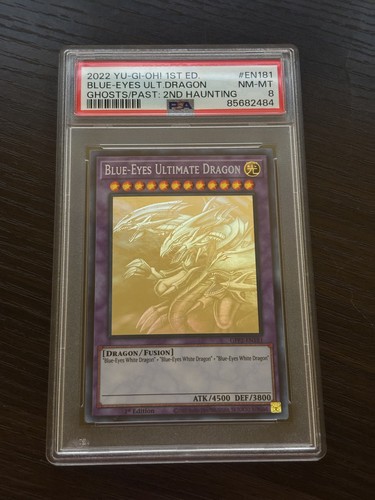 YU-GI-OH! PSA 8 Blue-Eyes Ultimate Dragon GFP2-EN181 Ghost Rare