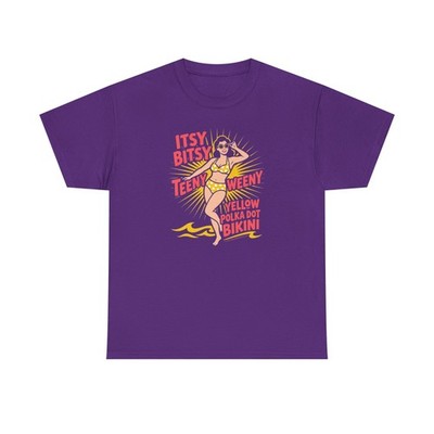 Itsy Bitsy Teeny Weeny Yellow Polka Dot Bikini T-Shirt | Retro Pinup