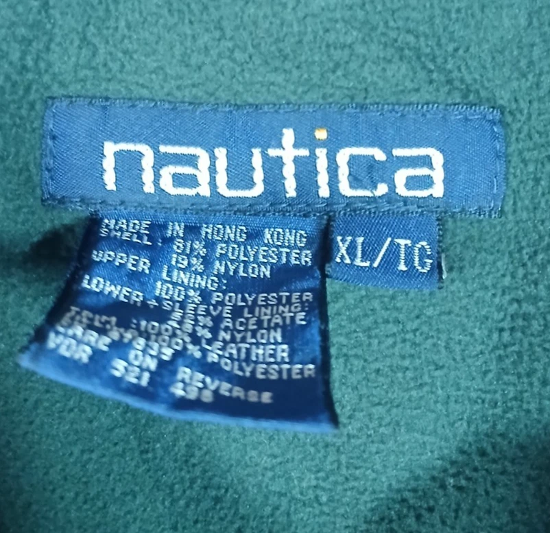 Nautica Mens Coat Extra Large XL Insulated Nylon Polyester Collared Vintage - Image 2 of 4