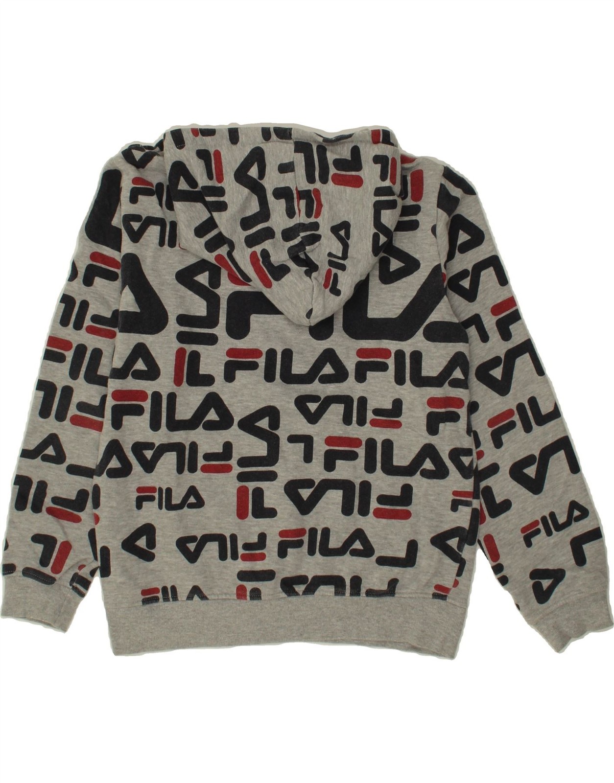 FILA Maglione con cappuccio grafico ragazzo 14 15 anni XL grigio cotone CI33