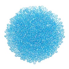 1600Pcs Glass Seed Beads 2mm 11/0 Loose Mini Spacer Beads Light Blue AB