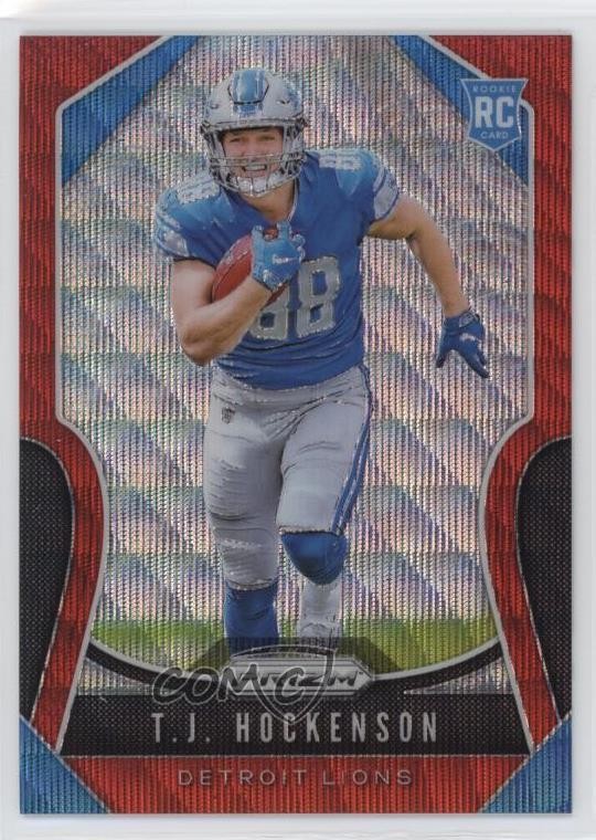 2019 Panini Prizm Rookies Red Wave Prizm 78/149 TJ Hockenson #364 Rookie RC 3z8