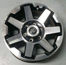OEM Takeoff Toyota 4Runner FJ Cruiser Tacoma 17x7.5" Machined & Black Wheel Rim